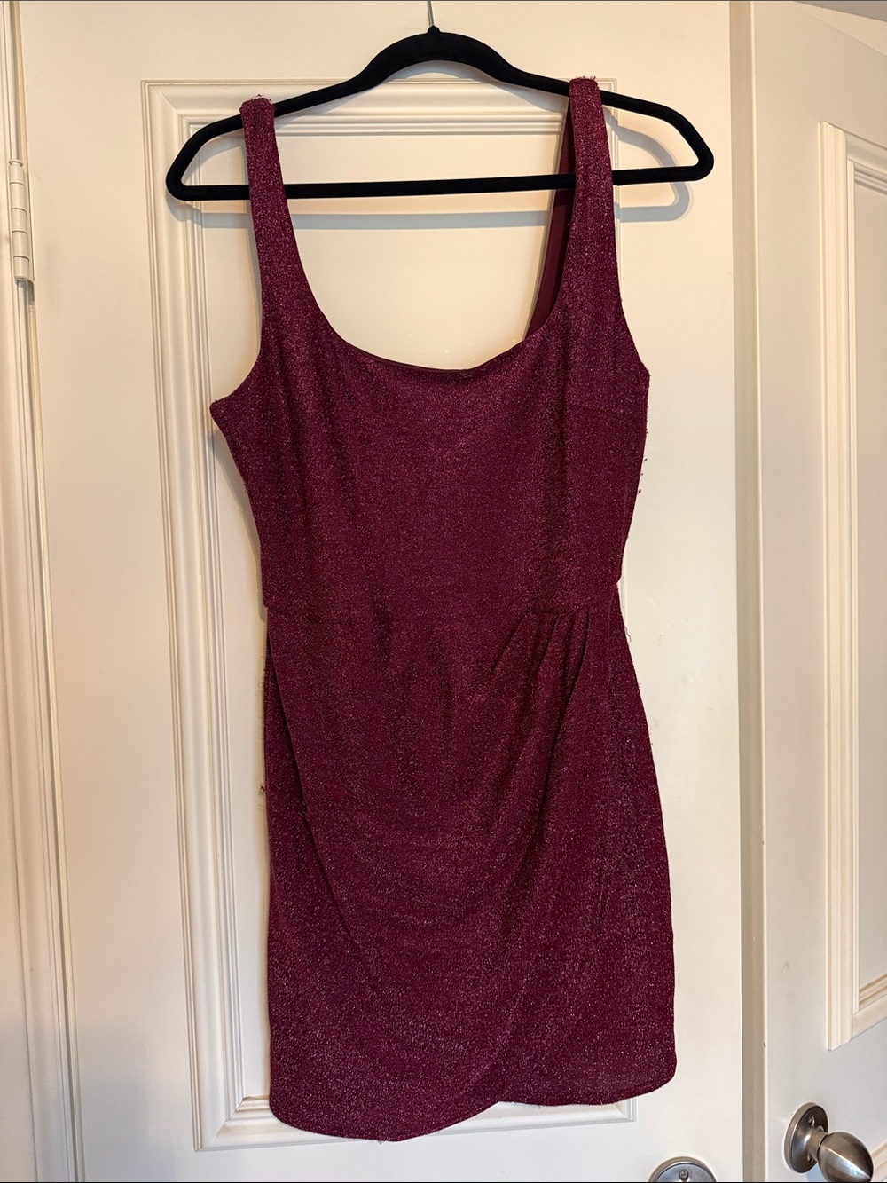 miami Wine Shimmer Mini Dress